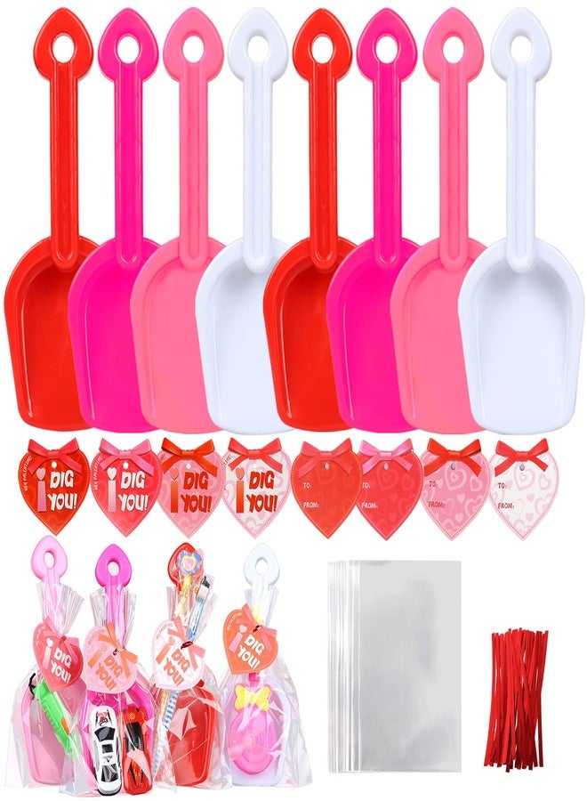 Giiffu 28PCS Valentine’s Day Shovel Toys with “I Dig You” Tags, Candy Bags & Ties, Non-Candy Classroom Exchange Gifts, Party Favors for Kids - Image 1